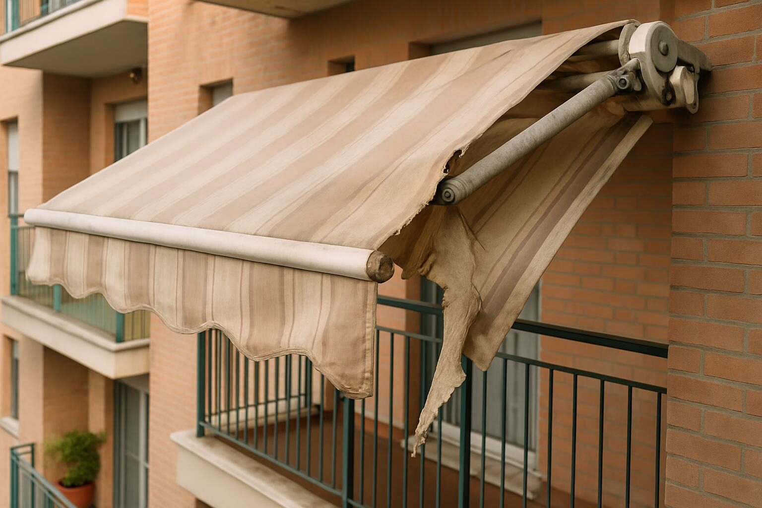 Tenda da sole danneggiata: quando si può riparare senza sostituire tutta la struttura