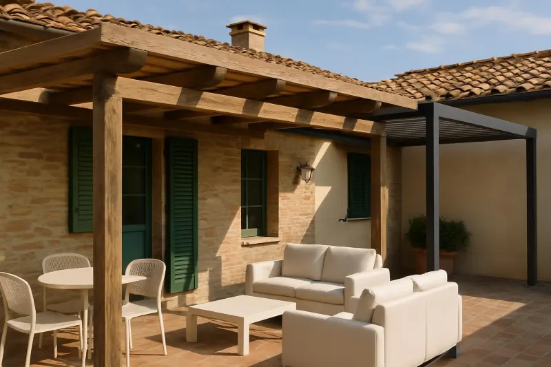 Pergolato in legno o alluminio: quale richiede meno manutenzione nel tempo?